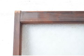 アンティーク建具　使いこまれた風合いが味わい深いガラス戸1枚(引き戸、建具)(R-082560)