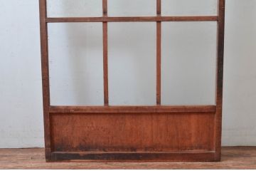 アンティーク建具　使いこまれた風合いが味わい深いガラス戸1枚(引き戸、建具)(R-082560)