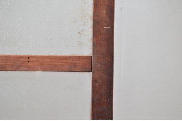 アンティーク建具　使いこまれた風合いが味わい深いガラス戸1枚(引き戸、建具)(R-082560)