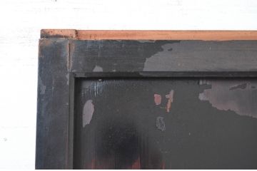 アンティーク建具　赤みがかった色合いが上質な和の雰囲気を演出するガラス帯戸1枚(引き戸、板戸)(R-082561)
