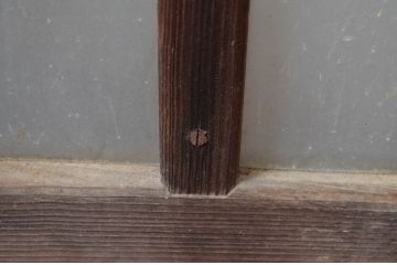 アンティーク建具　レトロな空間づくりおすすめな両開き窓2枚セット(1対、扉、ガラス戸、ガラス扉)(R-082562)
