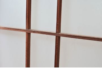 アンティーク建具　どこか懐かしい雰囲気感じるレトロな両開き窓1対2枚セット(扉、ガラス戸、ガラス扉)(R-082563)