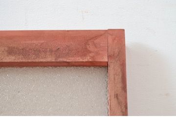 アンティーク建具　大正ロマンな雰囲気を醸し出すダイヤガラス入りの窓2枚セット(ガラス戸、引き戸)(R-082564)