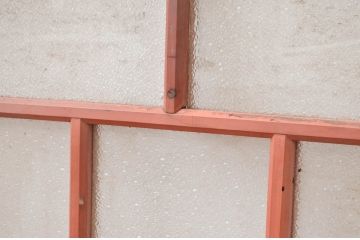 アンティーク建具　大正ロマンな雰囲気を醸し出すダイヤガラス入りの窓2枚セット(ガラス戸、引き戸)(R-082564)