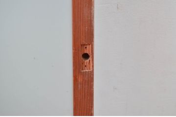  アンティーク建具　大正ロマン　色ガラス入りの窓2枚セット(ガラス戸、引き戸)(R-082566)