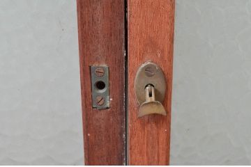  アンティーク建具　レトロな型ガラス入りの窓4枚セット(ガラス戸、引き戸)(R-082567)