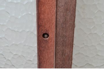  アンティーク建具　レトロな型ガラス入りの窓4枚セット(ガラス戸、引き戸)(R-082567)