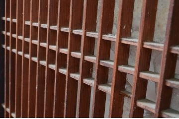アンティーク建具　シンプルな佇まいが落ち着きのある空間を演出する障子入り書院戸3枚セット(障子戸、窓、引き戸)(R-082572)