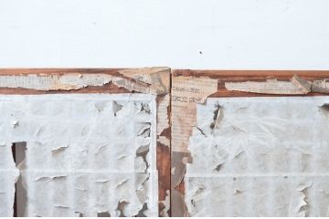 アンティーク建具　シンプルな佇まいが落ち着きのある空間を演出する障子入り書院戸3枚セット(障子戸、窓、引き戸)(R-082572)