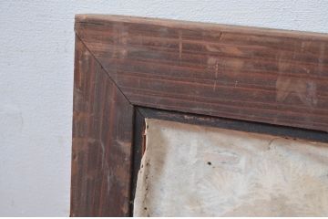 アンティーク建具　落ち着きのある雰囲気が魅力の組子入り障子欄間1枚(明り取り、明かり取り)(R-082573)