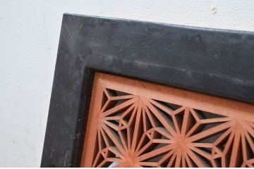アンティーク建具　繊細な組子が上品な組子欄間1枚(明り取り、明かり取り)(R-082575)