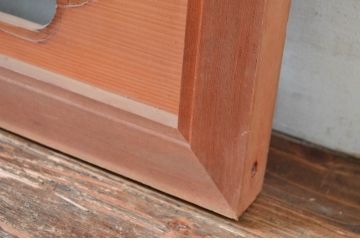 ビンテージ建具　鶴と松の図柄が魅力的な彫刻欄間2枚セット(明かり取り、明り取り、ヴィンテージ)(R-082576)