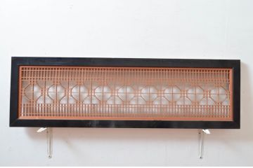アンティーク建具　細かなデザインが魅力的な組子欄間2枚(明り取り、明かり取り)(R-082580)