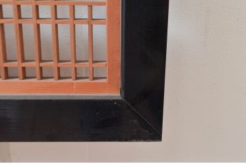 アンティーク建具　細かなデザインが魅力的な組子欄間2枚(明り取り、明かり取り)(R-082580)