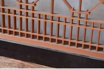 アンティーク建具　細かなデザインが魅力的な組子欄間2枚(明り取り、明かり取り)(R-082580)