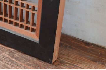 アンティーク建具　細かなデザインが魅力的な組子欄間2枚(明り取り、明かり取り)(R-082580)