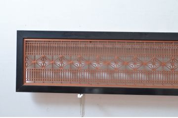 アンティーク建具　上質な和の空間を演出する組子欄間2枚セット(明かり取り、明り取り)(R-082581)