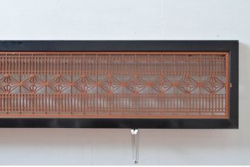 アンティーク建具　上質な和の空間を演出する組子欄間2枚セット(明かり取り、明り取り)(R-082581)