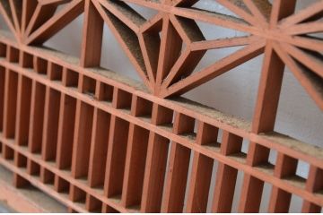 アンティーク建具　上質な和の空間を演出する組子欄間2枚セット(明かり取り、明り取り)(R-082581)