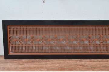 アンティーク建具　上質な和の空間を演出する組子欄間2枚セット(明かり取り、明り取り)(R-082581)