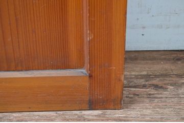 アンティーク建具　美品　懐かしい雰囲気漂うレトロな銀モールガラス引き戸1枚(ガラス戸、建具)(R-082585)
