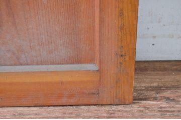 アンティーク建具　美品　懐かしい雰囲気漂うレトロな銀モールガラス引き戸1枚(ガラス戸、建具)(R-082585)