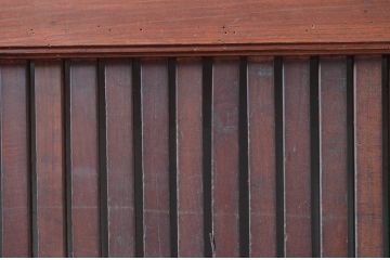 アンティーク建具　上手物!!　総欅(ケヤキ)材　凝った作りの北陸産格子蔵戸1枚(引き戸、格子戸、玄関戸)(R-082586)
