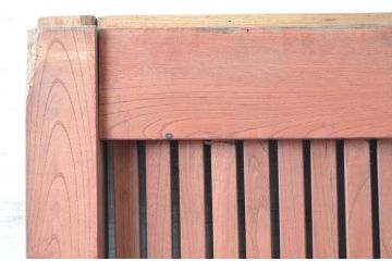 アンティーク建具　上手物!!　総欅(ケヤキ)材　凝った作りの北陸産格子蔵戸1枚(引き戸、格子戸、玄関戸)(R-082586)