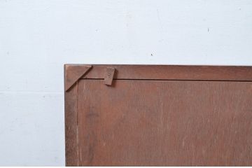 和製アンティーク　戦前　昭和レトロなロゴが懐かしいミラー(姿見、ウォールミラー、壁掛け鏡、店舗什器)(R-082588)