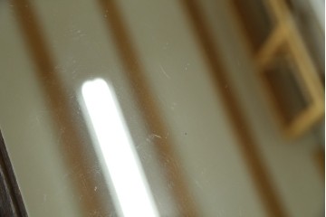 和製アンティーク　戦前　昭和レトロなロゴが懐かしいミラー　(R-082588)