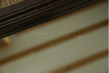 和製アンティーク　戦前　昭和レトロなロゴが懐かしいミラー　(R-082588)