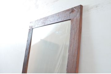 中古　希少な廃番品　ACME Furniture(アクメ ファニチャー)　古材のような風合いが素敵なミラー(姿見、ウォールミラー、壁掛け鏡、店舗什器)(定価約5万円)(R-082589)