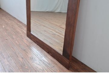 中古　希少な廃番品　ACME Furniture(アクメ ファニチャー)　古材のような風合いが素敵なミラー(姿見、ウォールミラー、壁掛け鏡、店舗什器)(定価約5万円)(R-082589)