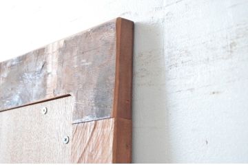 中古　希少な廃番品　ACME Furniture(アクメ ファニチャー)　古材のような風合いが素敵なミラー(姿見、ウォールミラー、壁掛け鏡、店舗什器)(定価約5万円)(R-082589)