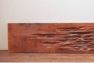 アンティーク建具　特大!!　杉材を贅沢に使った存在感のある二間物の欄間1枚(明かり取り、明り取り)(R-082590)