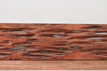 アンティーク建具　特大!!　杉材を贅沢に使った存在感のある二間物の欄間1枚(明かり取り、明り取り)(R-082590)
