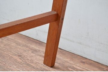 和製アンティーク　美品　樫(カシ)材　時代を重ねた味わいのある脚立つ(ステップ、ラダー、はしご、梯子、木製)(R-082591)
