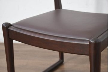 中古　超美品　元祖軽井沢彫　大坂屋家具店　繊細な桜の彫りが見事なKチェア4脚セット(軽井沢彫り、ダイニングチェア、椅子、イス、透かし彫り、バラ売り可能)(定価4脚で約100万円)(R-082595)