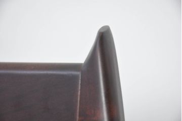 中古　超美品　元祖軽井沢彫　大坂屋家具店　繊細な桜の彫りが見事なKチェア4脚セット(軽井沢彫り、ダイニングチェア、椅子、イス、透かし彫り、バラ売り可能)(定価4脚で約100万円)(R-082595)
