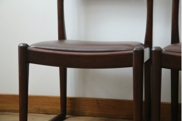 中古　超美品　元祖軽井沢彫　大坂屋家具店　繊細な桜の彫りが見事なKチェア4脚セット　定価(4脚合計)約100万円　(R-082597)