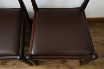 中古　超美品　元祖軽井沢彫　大坂屋家具店　繊細な桜の彫りが見事なKチェア4脚セット　定価(4脚合計)約100万円　(R-082597)