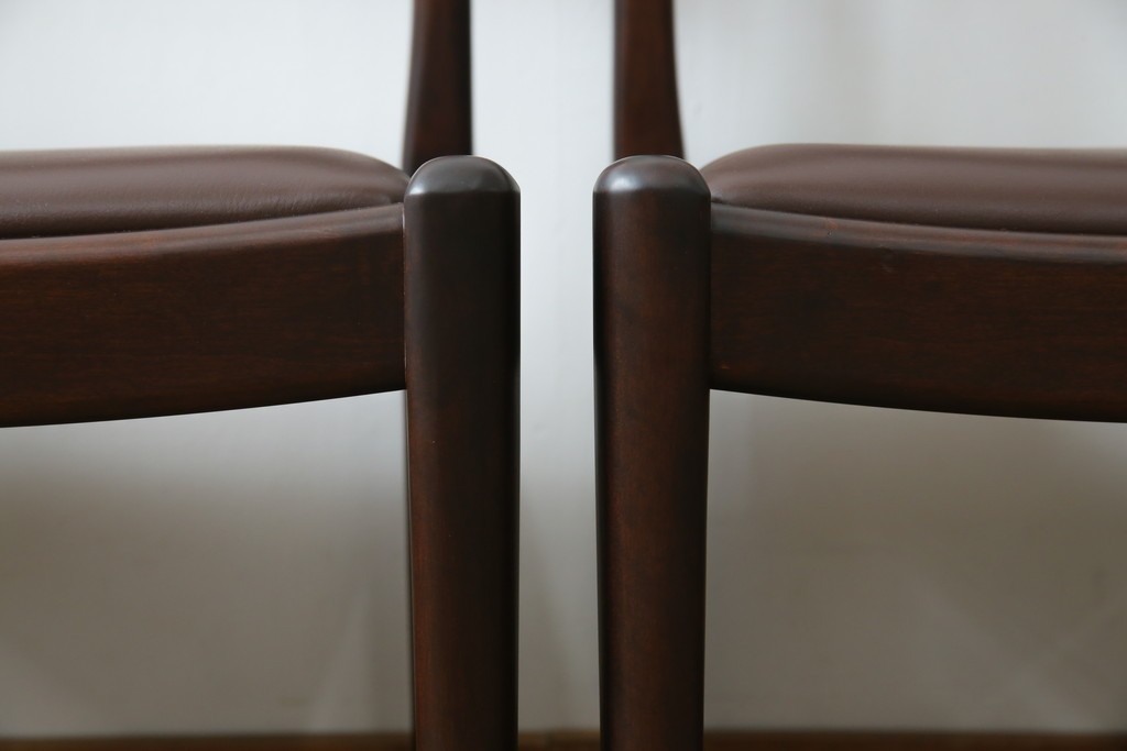 中古　超美品　元祖軽井沢彫　大坂屋家具店　繊細な桜の彫りが見事なKチェア4脚セット　定価(4脚合計)約100万円　(R-082597)