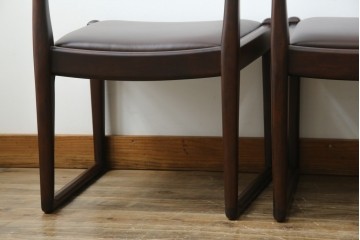 中古　超美品　元祖軽井沢彫　大坂屋家具店　繊細な桜の彫りが見事なKチェア4脚セット　定価(4脚合計)約100万円　(R-082597)