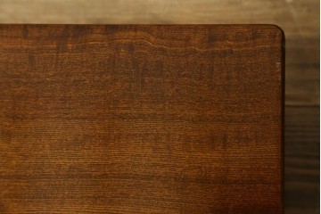 中古　美品　極厚天板　栓材　一枚板　側面玉杢材　深みのある杢目と艶やかな質感が美しいテーブルトップ　(R-082601)