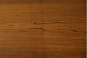 中古　美品　極厚天板　栓材　一枚板　側面玉杢材　深みのある杢目と艶やかな質感が美しいテーブルトップ　(R-082601)