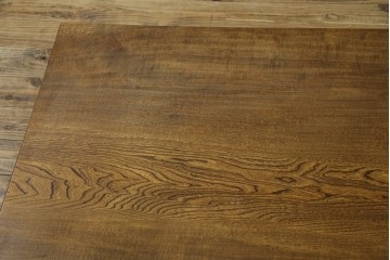 中古　美品　極厚天板　栓材　一枚板　側面玉杢材　深みのある杢目と艶やかな質感が美しいテーブルトップ　(R-082601)