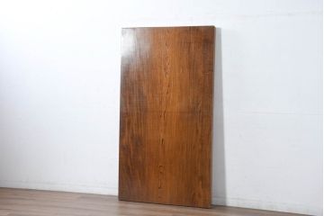 中古　美品　極厚天板　栓材　一枚板　側面玉杢材　深みのある杢目と艶やかな質感が美しいテーブルトップ(ダイニングテーブル、天板、DIY、材料、古材、木材)(R-082601)