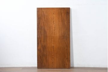 中古　美品　極厚天板　栓材　一枚板　側面玉杢材　深みのある杢目と艶やかな質感が美しいテーブルトップ(ダイニングテーブル、天板、DIY、材料、古材、木材)(R-082601)