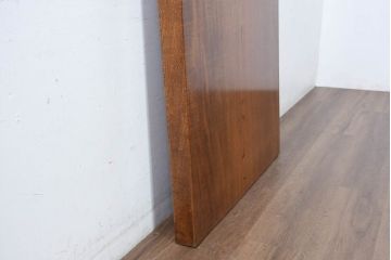 中古　美品　極厚天板　栓材　一枚板　側面玉杢材　深みのある杢目と艶やかな質感が美しいテーブルトップ(ダイニングテーブル、天板、DIY、材料、古材、木材)(R-082601)