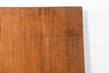 中古　美品　極厚天板　栓材　一枚板　側面玉杢材　深みのある杢目と艶やかな質感が美しいテーブルトップ(ダイニングテーブル、天板、DIY、材料、古材、木材)(R-082601)